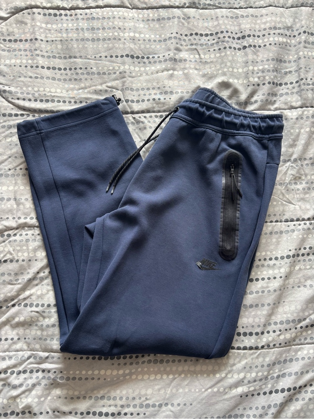 Nike Tech Fleece Open-Hem Pants Midnight Navy Blue